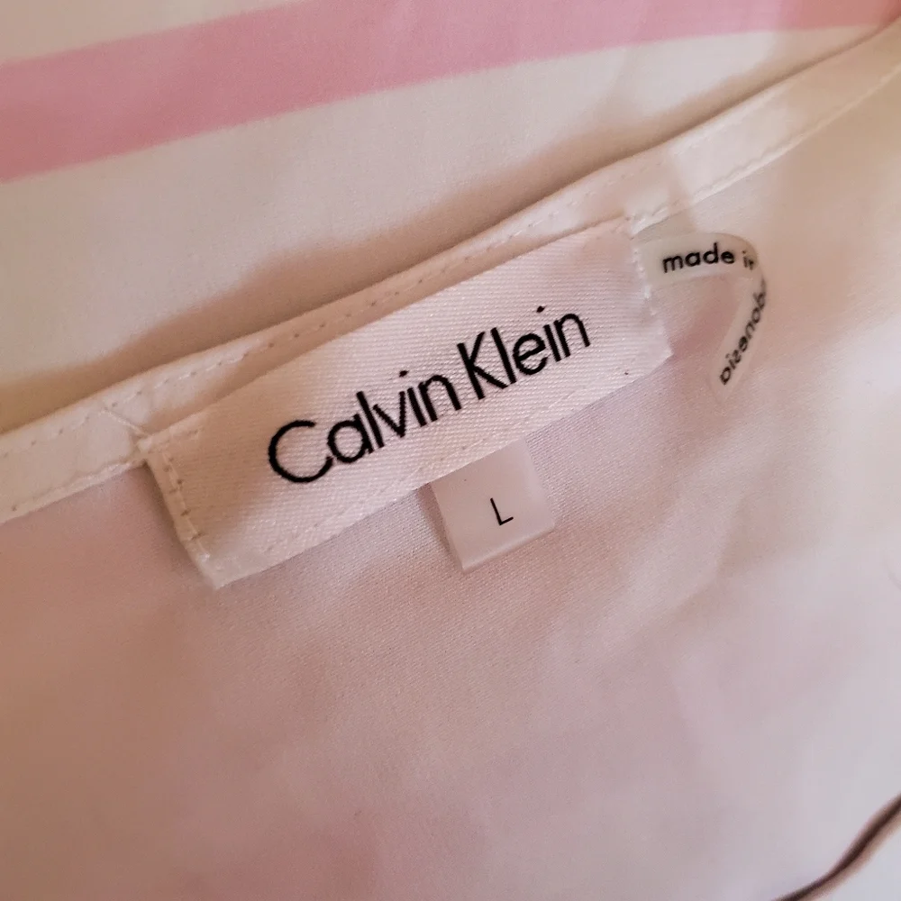 Calvin Klein Pink & White Striped Sleeveless Top - Picture 4 of 5